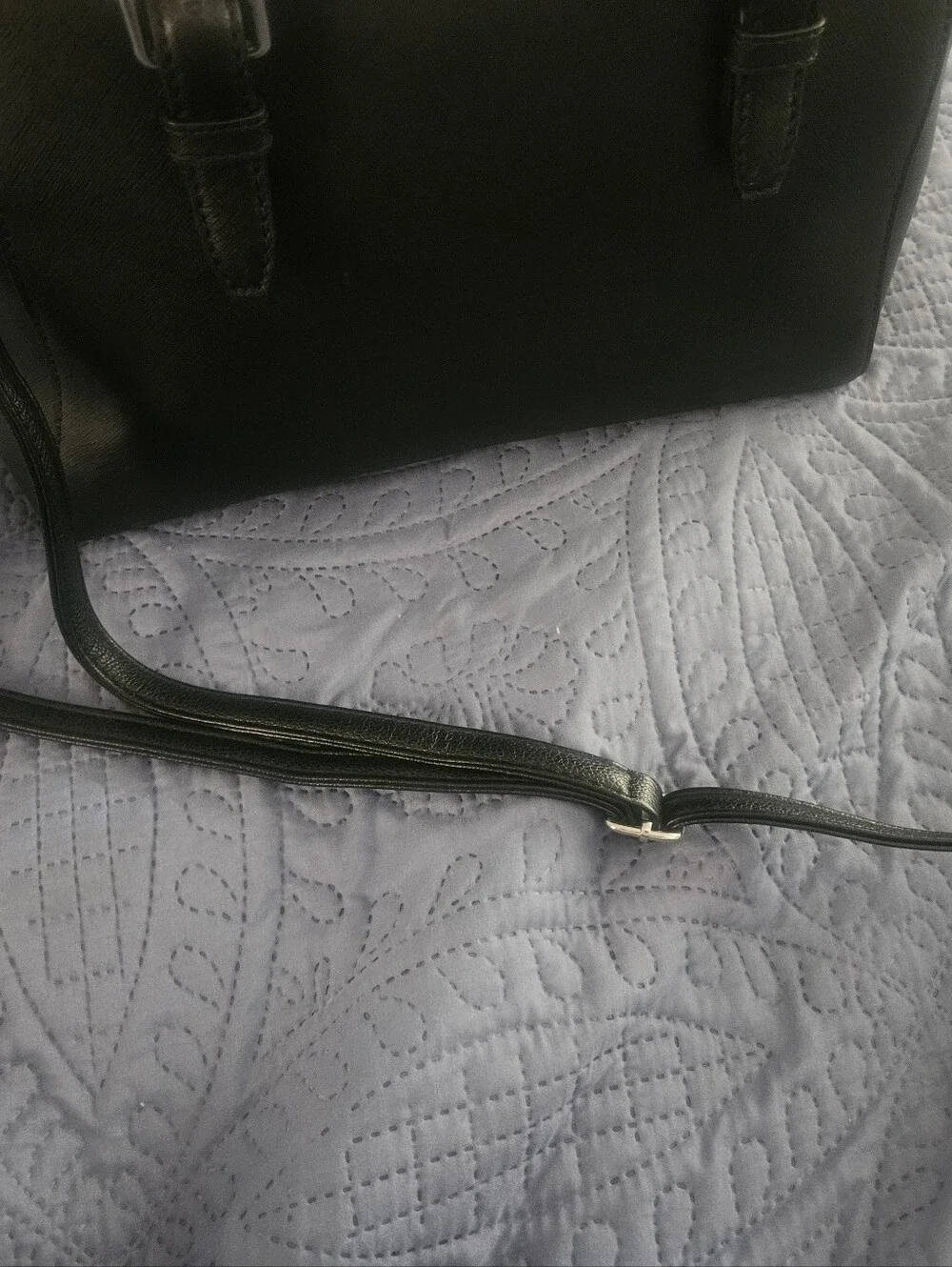 Michael Kors Ciara Large Black Saffiano Leather Satchel Handbag